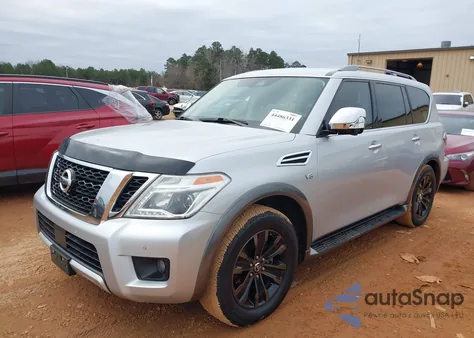 2018 Nissan Armada Platinum from USA, damaged, VIN JN8AY2NC1J9551065